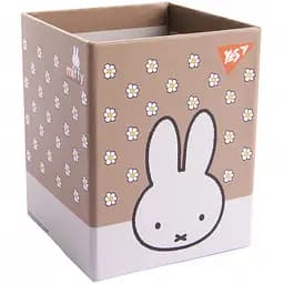 Стакан для письмового приладдя Yes Miffy картон 8х8х10 см бежевий (708335)
