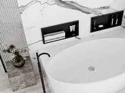 Вбудована полиця Rea 30x45 black matt з обідком REA-05604, Чорний матовий - мініатюра 4