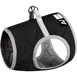 Шлея для собак м'яка AiryVest One, ХS1, 24-27х18-20 см, чорний (29371)