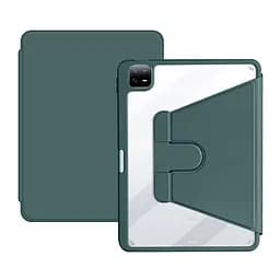 Чохол TPUCristal Pen holder 360 для Xiaomi Pad 6 / 6 Pro 11 2023 Темно-зелений - мініатюра 2