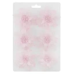 Ялинкова іграшка MIS LT Квітка Різдвяник міні 9х9х2 см набір 6 шт рожевий