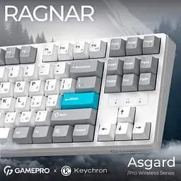 Клавіатура GamePro Asgard Ragnar Keychron Super Red Switch Wireless/Bluetooth/USB White бездротова (MK285WH) - мініатюра 9