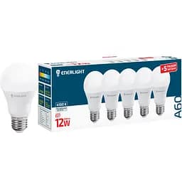 Уценка. Светодиодная лампа Enerlight A60, 12W, 4100K, E27, 5 шт. (A60E2712SMDNFRX5)