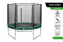 Батут Salta Combo Forest Green, круглый, 213 см, зеленый (582G)