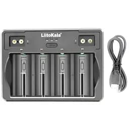 Зарядний пристрій LiitoKala Lii-D4 для акумуляторів АА, ААА, 18650, 21700, 26650, 32700 Li-ion, Ni-MH, Ni-Cd, Крона 9В (19419)