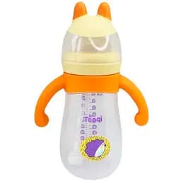 Бутылочка пластиковая Mega Zayka с силиконовыми ручками 260 мл MGZ-0200 (Yellow)