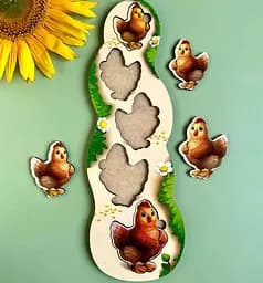 Сортер более или менее "Курочки" Ubee 32*12*0,6см (ПСФ064)