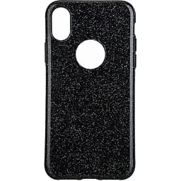 Чехол-накладка Toto 2 in1 tpu + glitter paper case iPhone X Black