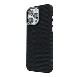 Карбоновый чехол для Apple iPhone 16 Pro, LikeCarbon2 MagCase, черный, тонкий защитный чехол-панель из поликарбоната с магнитами N52, MagSafe, противоударный, совместим с беспроводной зарядкой, приподнятые края для защиты камеры, ArmorStandart (ARM88381) - мініатюра 5