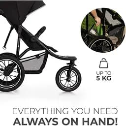 Прогулянкова коляска Kinderkraft Helsi Deep Black чорна (00-00305203) - мініатюра 15