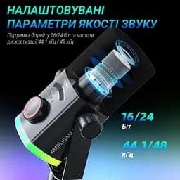 Мікрофон Fifine AM8PROT USB/XLR Black (AM8PROT) - мініатюра 6