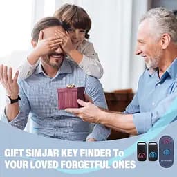 Локатори SIMJAR Basic Key Finder з більш тонкими приймачами та вдосконаленим тканинним пультом дистанційного керування, 80 дБ+ - мініатюра 6