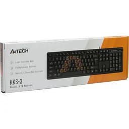 Клавіатура A4Tech KKS-3 USB Black (KKS-3 USB (Black)) - мініатюра 4
