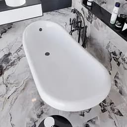 Ванна окремостояча глянцева Amidicon Symphony 167x78 чорна з литого каменю чорні ніжки SYMFONIYA_167_bl_BLACK_HL, Чорний - мініатюра 3