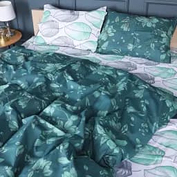 Комплект постільної білизни MirSon Бязь 17-0718 Emerald Foliage 220х240 см зелений (2200010685008)