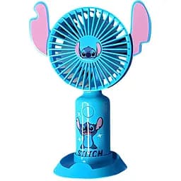 Дитячий портативний USB-вентилятор на акумуляторі Стіч блакитний (SD-10)