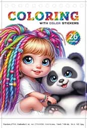 Раскраска с наклейками, 24205, 12 листов, А5