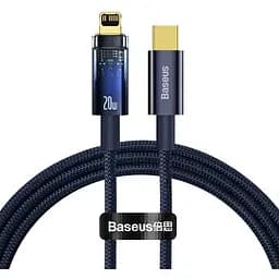 Кабель Baseus Explorer Series Auto Power-Off Fast Charging Data Cable Type-C to IP 20W 2 м блакитний