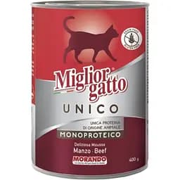 Влажный корм для кошек Morando Migliorgatto Unico Rustic говядина 400 г