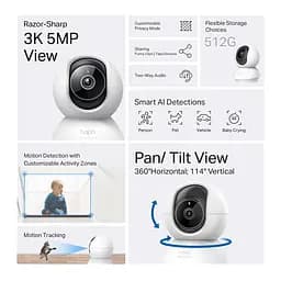IP-Камера Tapo C230 3MP N300 microSD motion detection 360° mic TP-Link teh0015935 - мініатюра 4