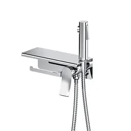 Гігієнічний душ прихованого монтажу Haiba Bolero 069 з утримувачем для туалетного паперу HB9580, Хром