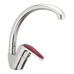 Смеситель для кухни Haiba Magic 011 с красной ручкой HB0699 Хром