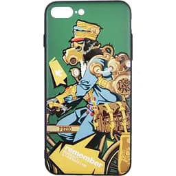 Чохол-накладка PUZOO TPU with UV Printing Punk Phone iPhone 7 Plus/8 Plus Dark Green