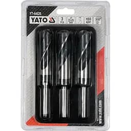 Набір свердел по металу Yato HSS 22-25 мм L=75/150 мм 3 шт. (YT-44626)