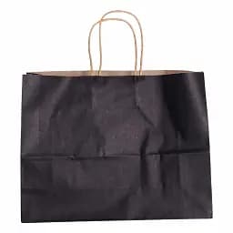 Подарунковий пакет Yiwu 31x12x25 см крафтовий 12 штук в упаковці чорний HP-10359-2B