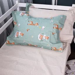 Простыня на резинке MirSon Poplin Line Kids 02 Giraffe 140х190 см бежевая (2200009711947)