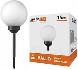 Світильник садовий SuperLED Ballo на сонячній батареї 25 см