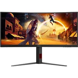 TFT 34" AOC CU34G4Z, WQHD, Fast VA, вигн., 240Гц, 2хHDMI, DP, USB-hub, HAS, чорно-червоний