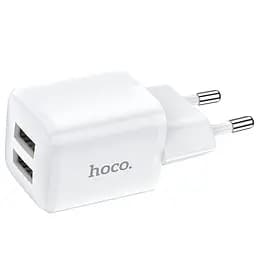Адаптер мережевий HOCO Briar dual port charger N8 2 USB білий - мініатюра 5
