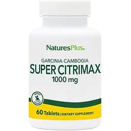 Жиросжигатель Natures Plus Super Citrimax 1000 мг, 60 таблеток