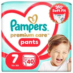 Підгузки-трусики Pampers Premium Care Pants розмір 7 (15+ кг) 40 шт.