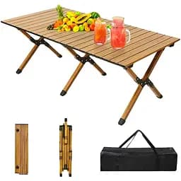 Стіл NatureHike кемпінговий, обідній, відкритий, складаний, портативний, розмір L 120х60х45 см