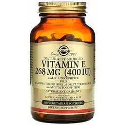 Вітамін Е Solgar натуральний 268 мг 100 вегетаріанських капсул