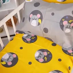 Комплект постільної білизни MirSon Бязь Kids Time 20-0029 Funny mice 143x210 см (2200009638145) - мініатюра 4