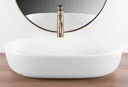 Умивальник Rea Cleo 60 white matt накладний REA-U9653, Білий матовий - мініатюра 4