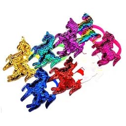 Дитяча резинка для волосся Єдиноріг La-beauty 0108-521, 8 штук