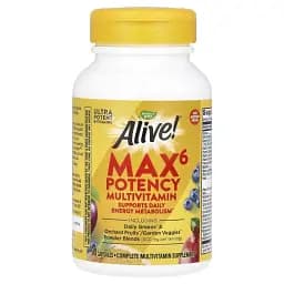 Мультивитамины повышенной эффективности Nature's Way Alive! Max6 Potency Multivitamin No Added Iron 90 капсул