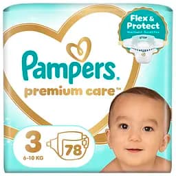 Дитячі одноразові пiдгузники Pampers Premium Care Midi розмір 3 (6-11 кг) 78 шт.