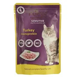 Вологий корм для котів Nuevo Sensitive з монопротеїном індички 85 г (95204 (757))