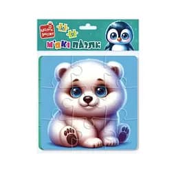Дитячий м'який пазл "Ведмедик та пінгвіненя" Vladi Toys VT1102-38, 25 елементів
