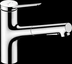 Смеситель для кухни Hansgrohe Zesis M33 150 2jet с вытяжным изливом хром 74800000 Хром