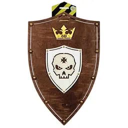 Сувенірний дерев'яний щит "Череп Венге" Сувенір-Декор S-ScullV 47х30 см