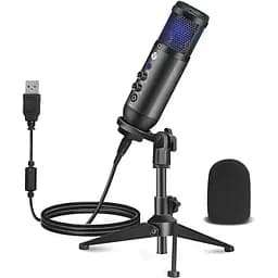 Конденсаторний мікрофон для подкастів потокової передачі FANTECH LEVIOSA MCX-01 кардіоїдний дизайн з поп-фільтром та ехо-контролем