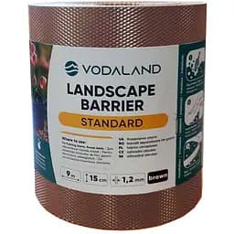 Полоса бордюрная Vodaland пластиковая 15 см 9 м коричневая (8215-BN)