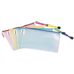 Набір папок Axent конверт на блискавці 12 шт. прозорі асорті (1408-00-A)