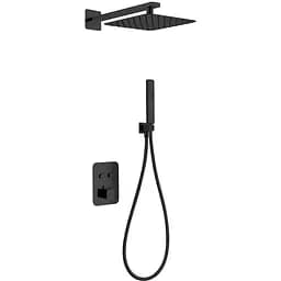 Душова система прихованого монтажу з термостатом Imex Madeira чорний матовий GTM021/NG, Чорний матовий